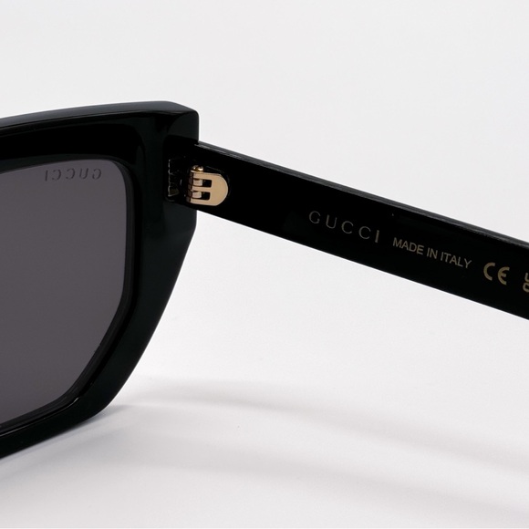 NEW GUCCI GG1520S 001 CAT EYE BLACK GREY WOMEN SUNGLASSES GUCCI - Picture 8 of 11
